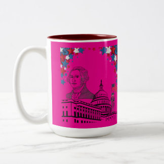 Goldene Funken des heißen Juli-Rosa Zweifarbige Tasse