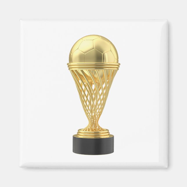 Goldene Fußballtrophäe Magnet (Vorne)