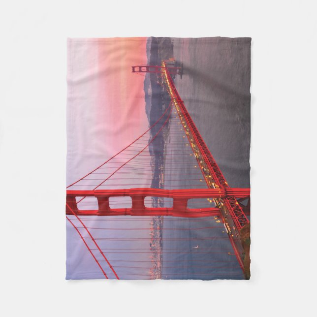 Goldene Gartbrücke Fleecedecke (Vorderseite)
