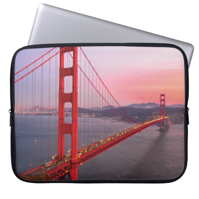 Goldene Gartbrücke Laptopschutzhülle (Vorderseite)