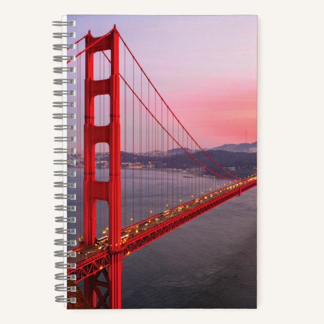 Goldene Gartbrücke Notizbuch (Vorderseite)