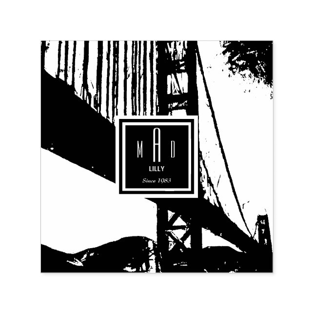 Goldene Gartbrücke Permastempel (Design)