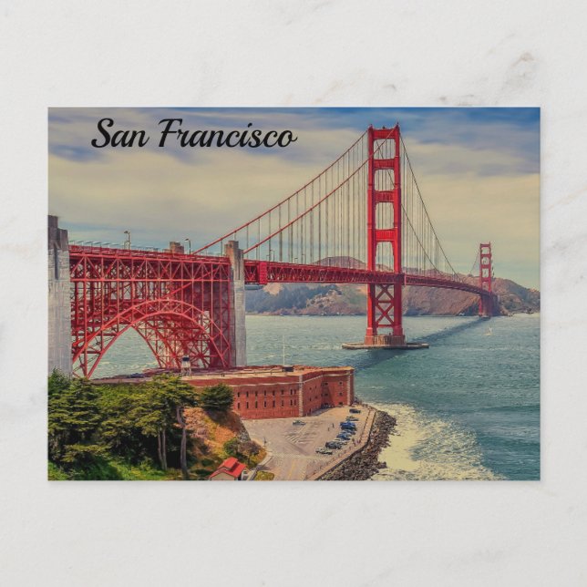 Goldene Gartbrücke San Francisco Postkarte (Vorderseite)