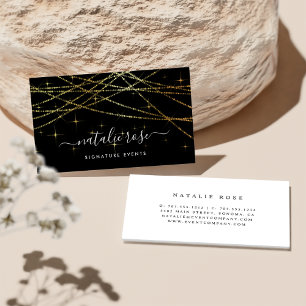 Goldene Gartenanlage Unterschrift Visitenkarte