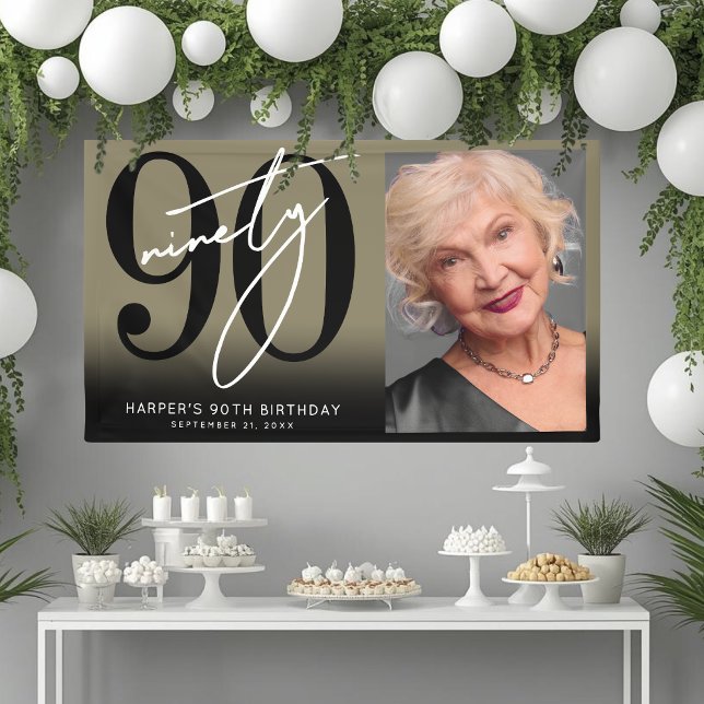 Goldene Geburtstagsfeier Banner (Gold 80th Birthday Party Banner)