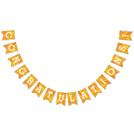 Goldene gelbe Aquarell-Glückwünsche Wimpelkette