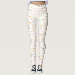 Goldene gelbe Blumen, kleine Blumendrucke Leggings