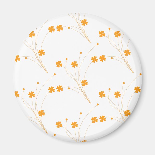 Goldene gelbe Blumen, kleine Blütenblütenpracht, D Magnet (Vorne)