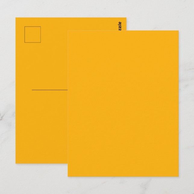Goldene gelbe Herbstuntergang Solid Color Postkarte (Vorne/Hinten)