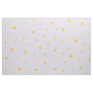 Goldene gelbe Sterne auf heller Lilac-Farbe Stoff
