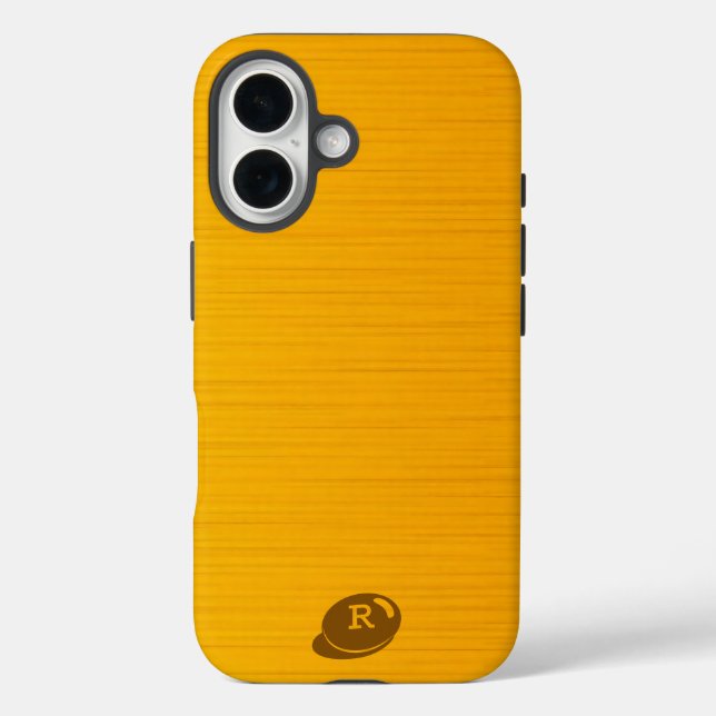 Goldene gelbe Textur iPhone 16 Hülle (Rückseite)