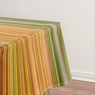 Goldene, gelbe und orange Streifen Tischdecke