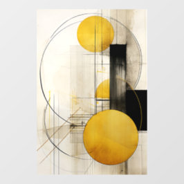 Goldene Geometrie Fensteraufkleber