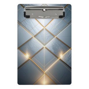 Goldene Geometrie Marmor Luxus Muster Mini Klemmbrett