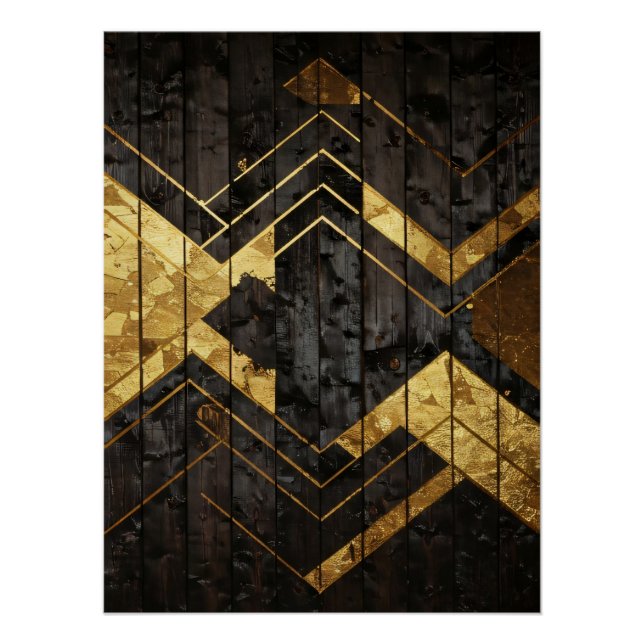 Goldene Geometrie Poster (Vorderseite)
