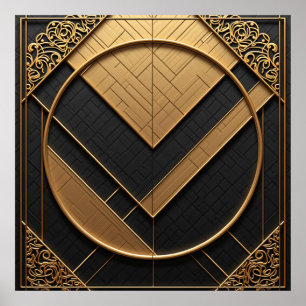 Goldene Geometrie Poster