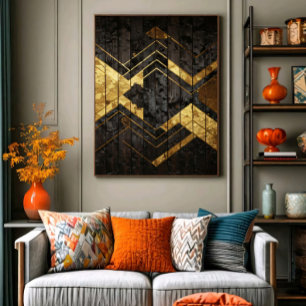 Goldene Geometrie Poster