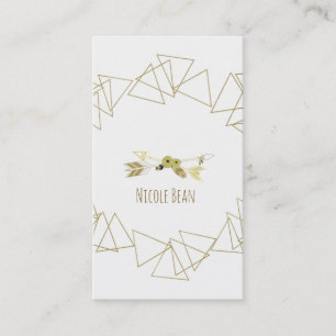 Goldene geometrische Dreiecke Modern Glam Boho Chi Visitenkarte