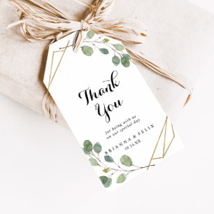 Goldene geometrische Kalligrafie Hochzeit Vielen D Geschenkanhänger