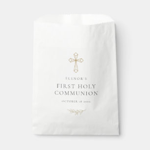 Goldene geometrische Kreuz Erstkommunion Geschenktütchen