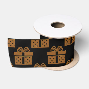 Goldene Geschenkboxen zu Schwarzen Weihnachten Satinband