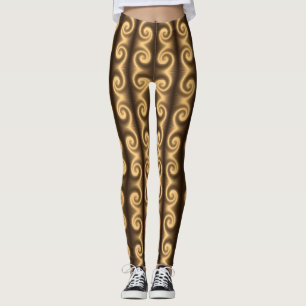 Goldene gewundene Beschaffenheit Leggings