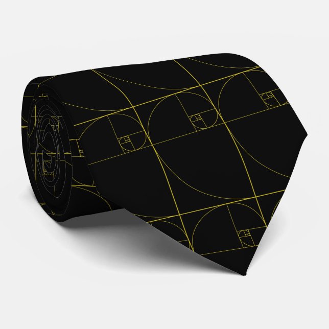Goldene gewundene heilige Geometrie Krawatte (Gerollt)