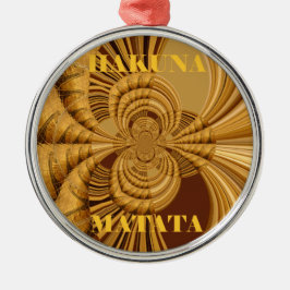 Goldene Giraffe Kunstdruckerei Silbernes Ornament