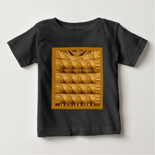 Goldene Giraffe Tiermotiv Kunst drucken Baby T-shirt