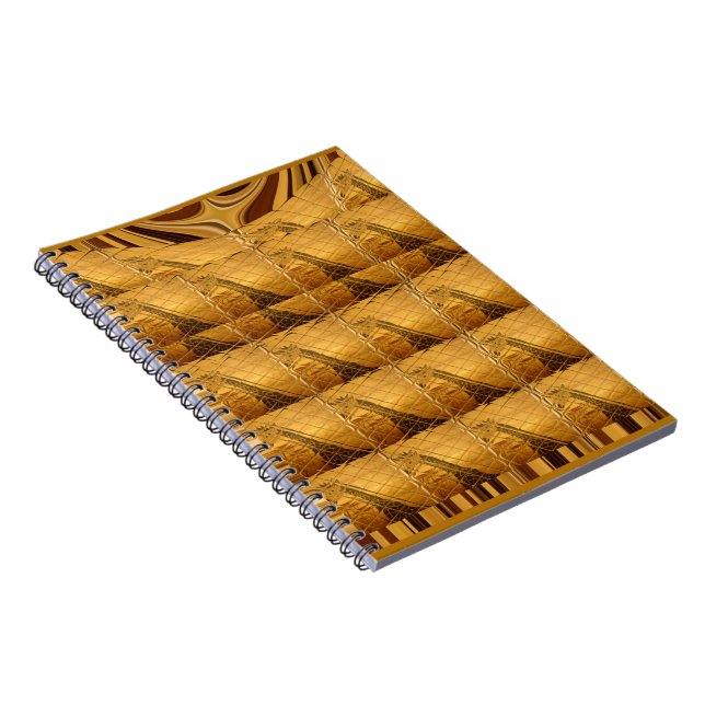 Goldene Giraffe Tiermotiv Kunst drucken Notizblock (Rechte Seite)