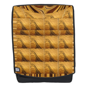Goldene Giraffe Tiermotiv Kunst drucken Rucksack