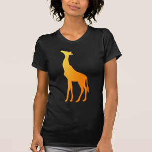 Goldene Giraffen-Silhouette T-Shirt