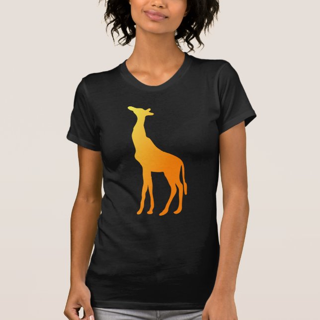 Goldene Giraffen-Silhouette T-Shirt (Vorderseite)