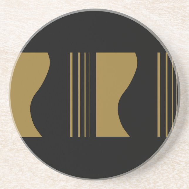 Goldene Gitarre Getränkeuntersetzer (Vorne)