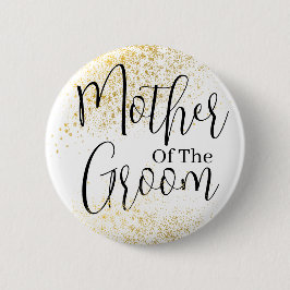 Goldene Glitzer Hochzeit Button