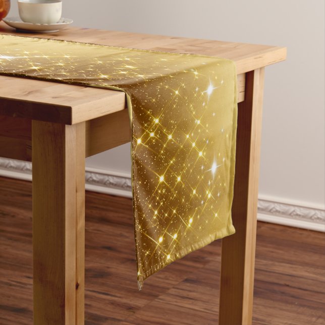 Goldene Glitzer Paradies für Kletterhexen: Kurzer Tischläufer (Beispiel)