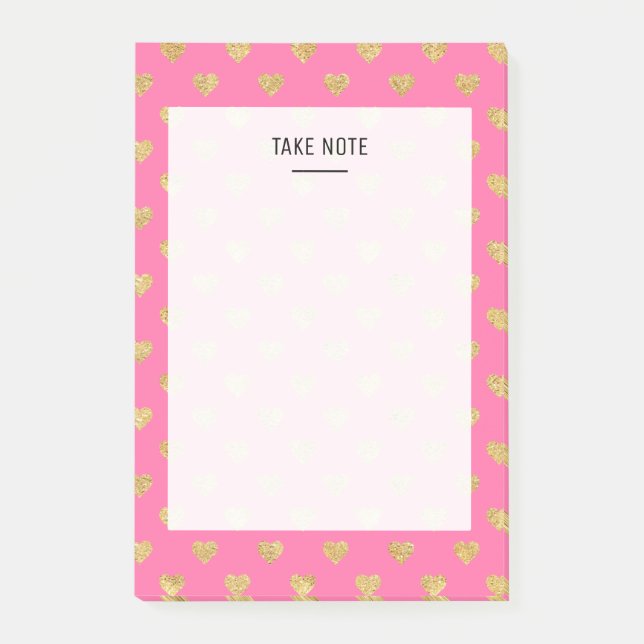 Goldene Glitzer Post-it Klebezettel (Vorderseite)