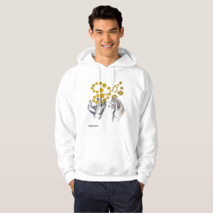 Goldene Globusse schweben über ausgestreckten Händ Hoodie