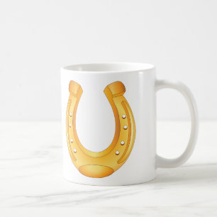 Goldene glückliche HufeisenTasse Kaffeetasse