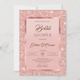 Goldene Goldfolie der Rose Glitzer und Rose Einladung