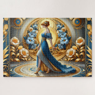 Goldene Göttin in Art Nouveau Blüte