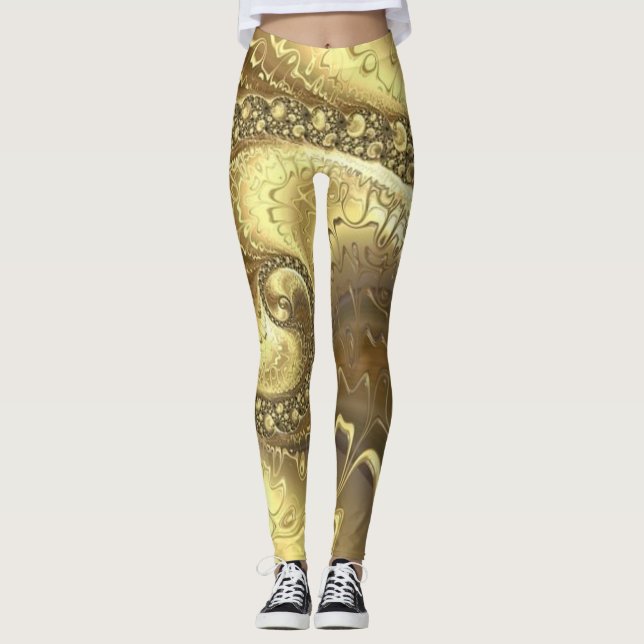 "Goldene Göttin: Luxe Leggings für jeden Moment! (Vorderseite)