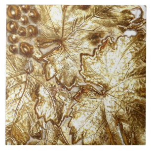 GOLDENE GRAPE-BLÄTTER FLIESE