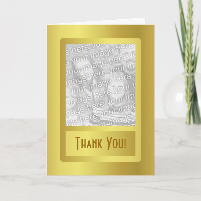 Goldene Grenze 50. Hochzeitstag Dankeskarte (Vorderseite)
