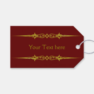 Goldene Grenze - Ornament II + Ihr Rücken & Text Geschenkanhänger