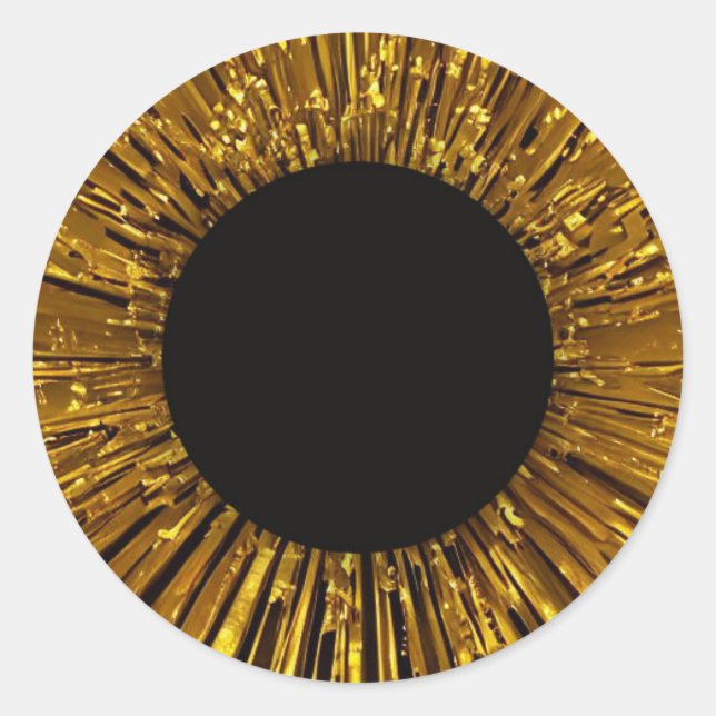Goldene Grenze Runder Aufkleber (Vorderseite)