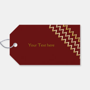 Goldene Grenze - Zickzack + Ihr Rücken und Text Geschenkanhänger