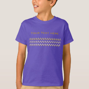 Goldene Grenze - Zickzack + Ihr Rücken und Text T-Shirt