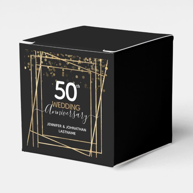 Goldene Grenze zum 50. Jubiläum Geschenkschachtel (Vorderseite)