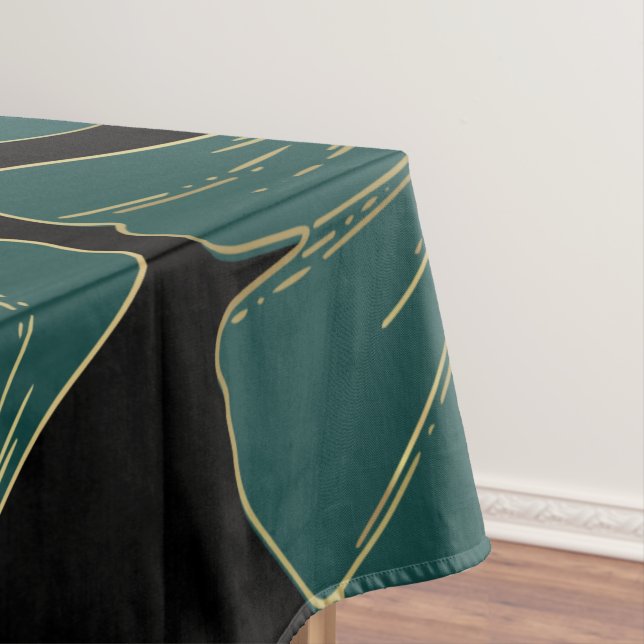 Goldene grüne Blätter Tischdecke (Beispiel)